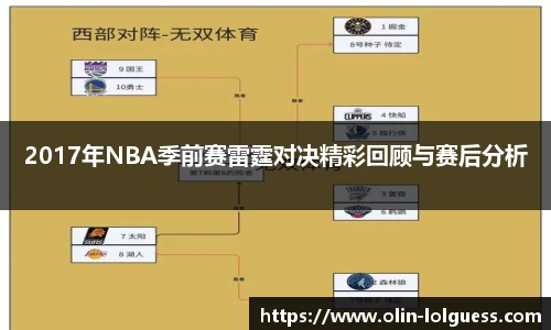 2017年NBA季前赛雷霆对决精彩回顾与赛后分析
