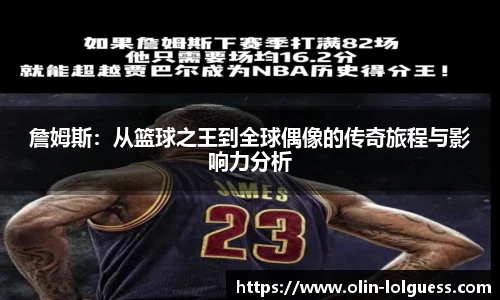 詹姆斯：从篮球之王到全球偶像的传奇旅程与影响力分析
